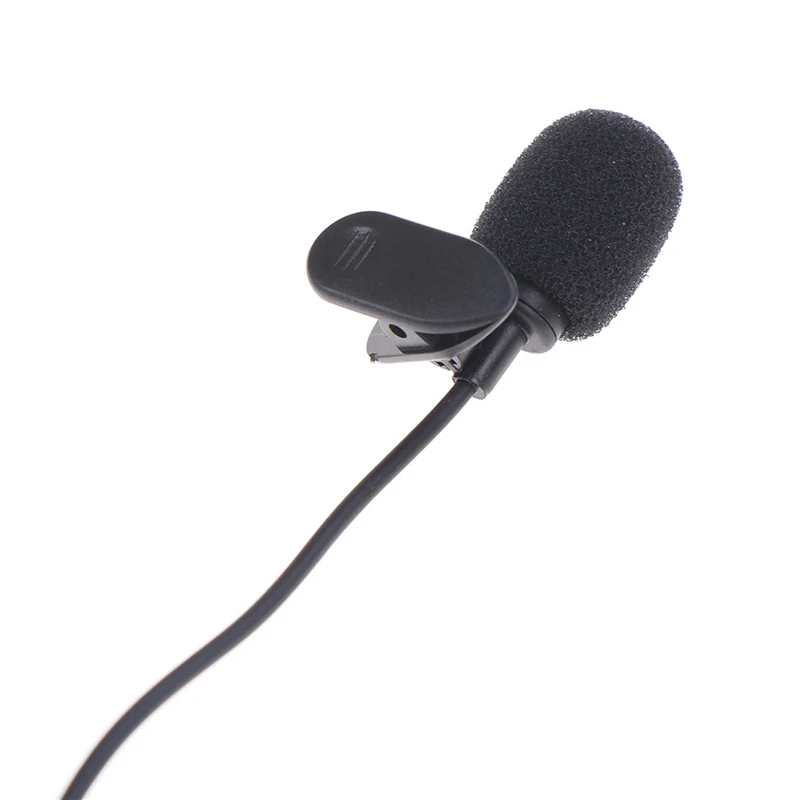 3.5mm Mini Studio Speech Mic Microphone Clip for PC Desktop Notebook 1.5M