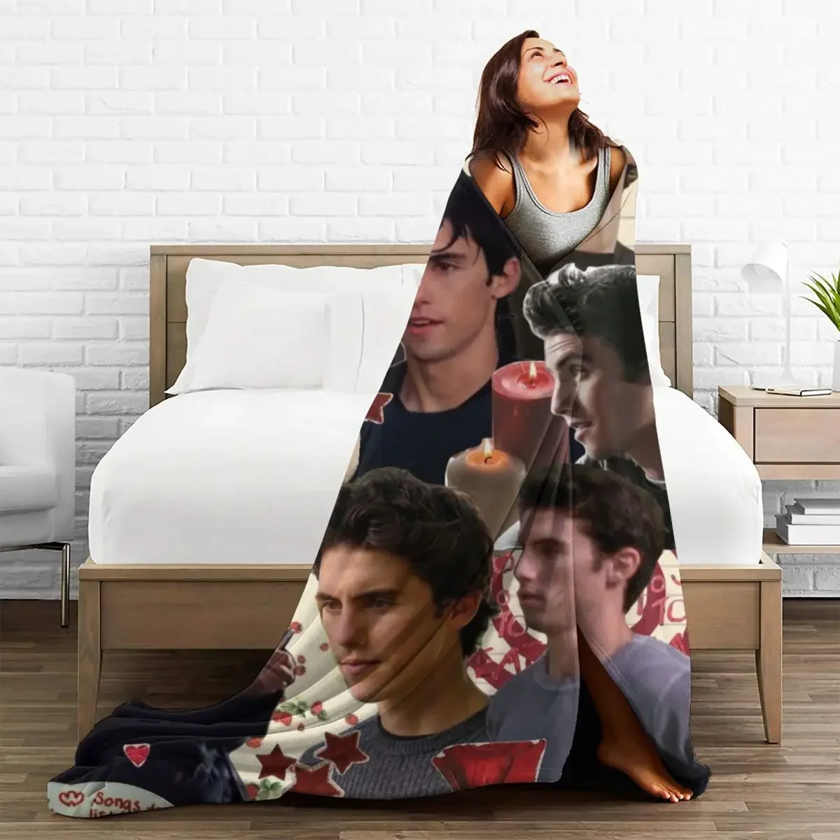 G-Gilmore-بطانية من الفانيلا للبنات ، صورة ملصقة ، فائقة النعومة ، سرير أريكة ، مفرش سرير للسفر ، غطاء سرير أريكة ، جيس ماريانو #3