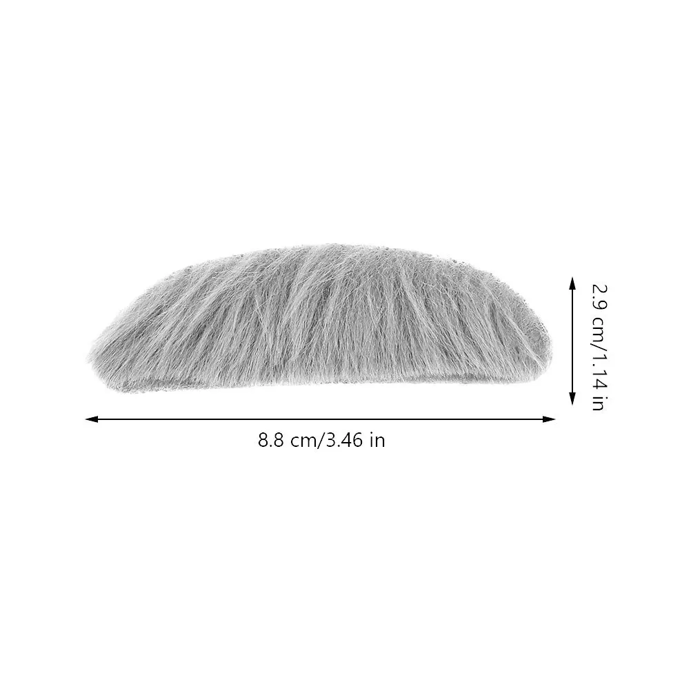 Zestaw sztucznych brwi i wąsów dla mężczyzn, 4 zestawy, akcesoria do kostiumów na Halloween, szare