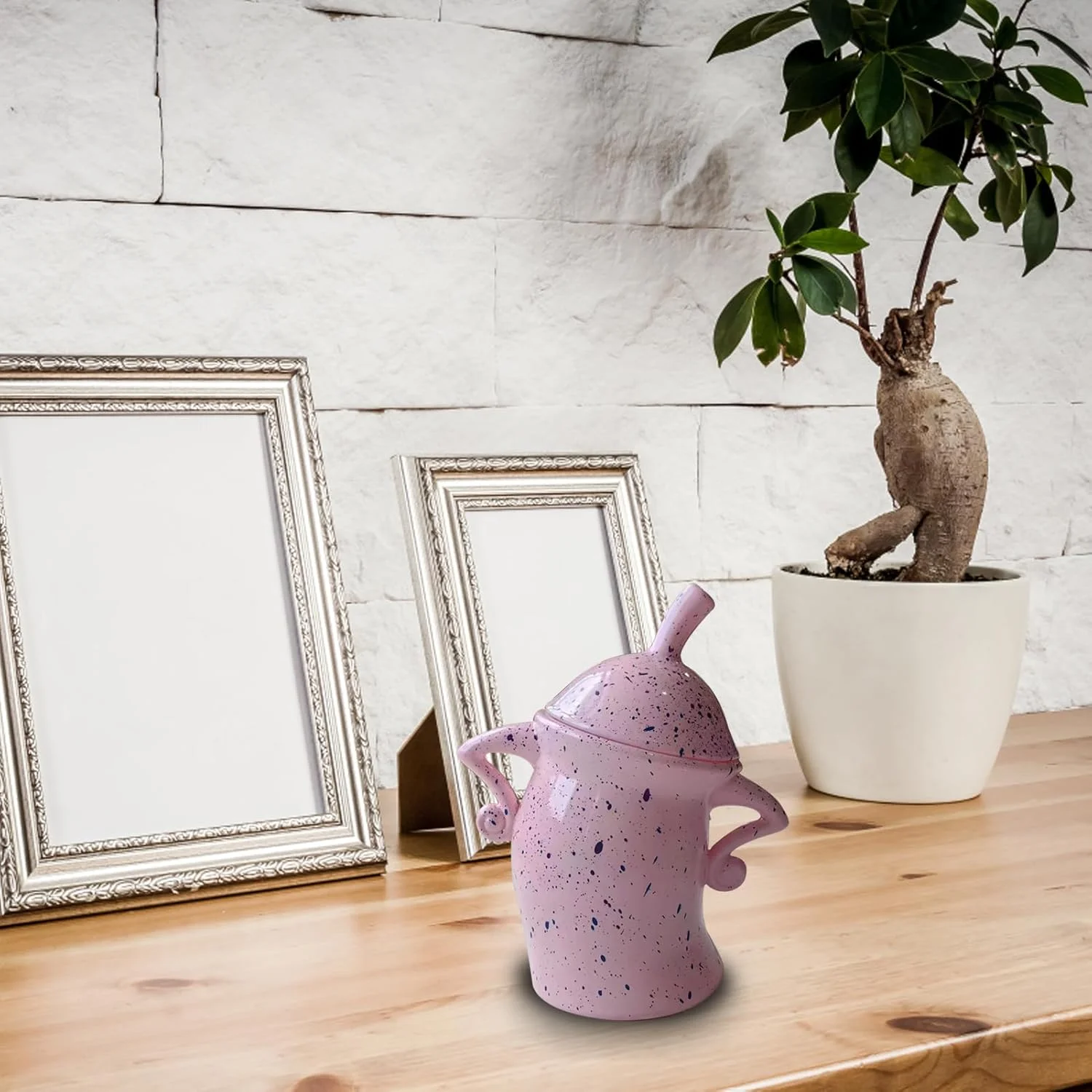 Drop Resistant PVC Creative Ceramic Canister, Multi Purpose Food  Jar with  for  & Office ()