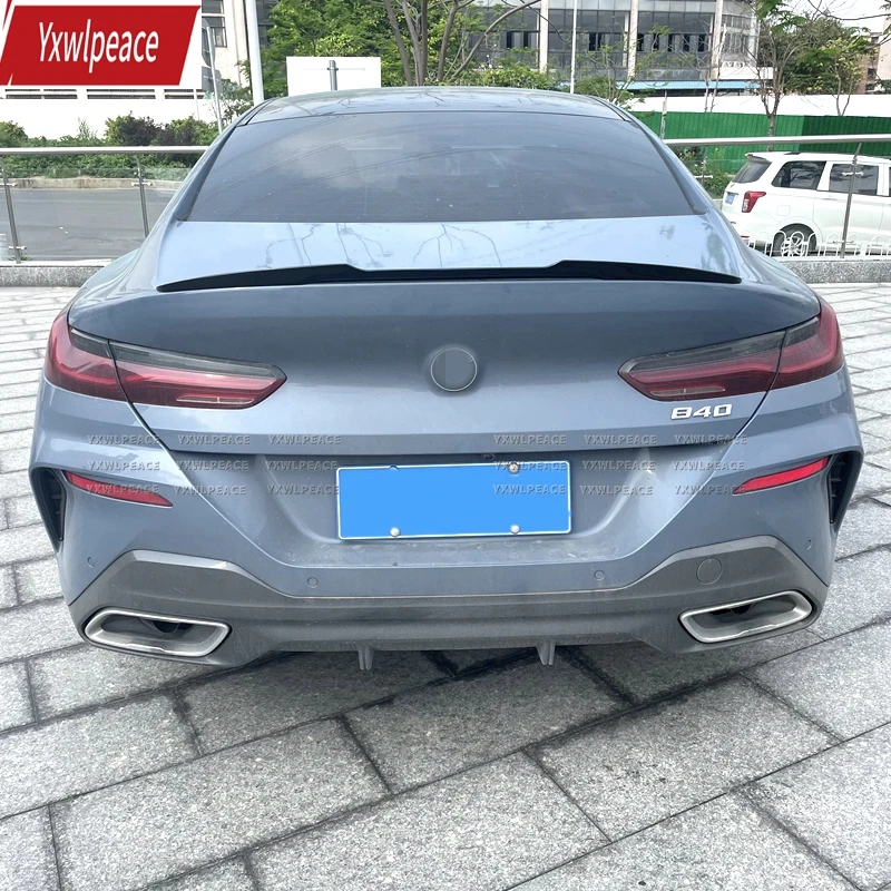 For BMW 8 Series G16 M8 4 Door 2018-2022 Spoiler ABS Gloss Black /Carbon Look Rear Trunk Lip Spoiler Body Kit Accessories