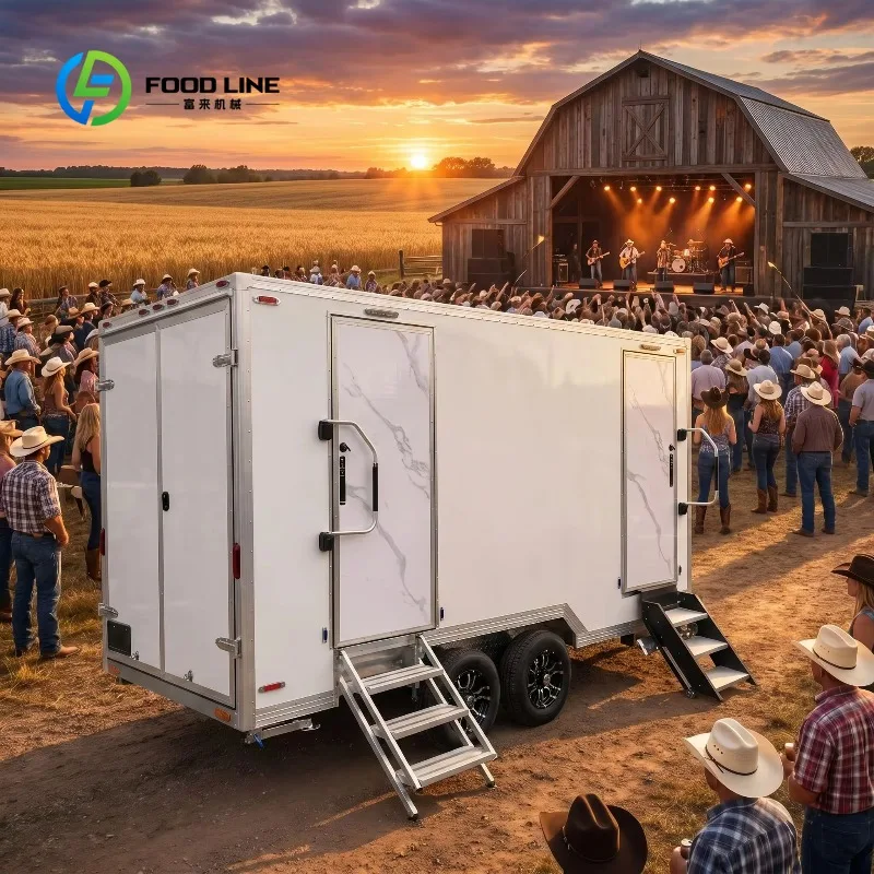 Custom Portable mobile toilets restroom, outdoor mobile homes with toilets, suitable for concerts, sporting events, parks