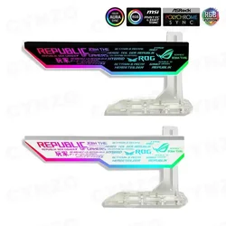 MOD VGA Holder,4090 3090 Graphics Card Bracket 5V 3pin ARGB AURA SYNC 3080 3070 GPU Support Customzable Gamer Cabinet Decoration