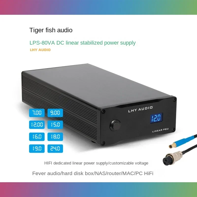 LHY Audio 80W DC Linear Regulated Power Supply Dc12v Fever Audio Hard Disk Box NAS Router Mac Pchifi