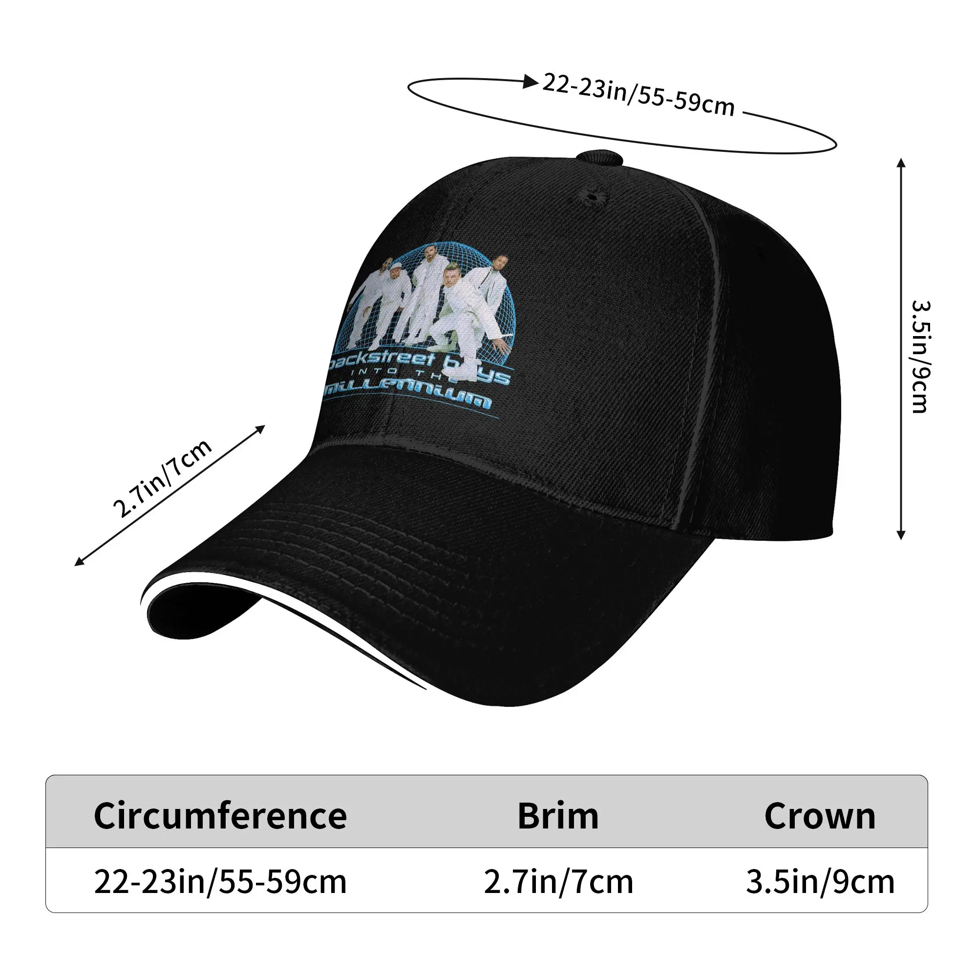 Backstreet Boys Millennium Tour  Baseball Cap Couple Women Design Hip Hop Hats Summer Casual Outdoor Gym Breathable Snapback Cap