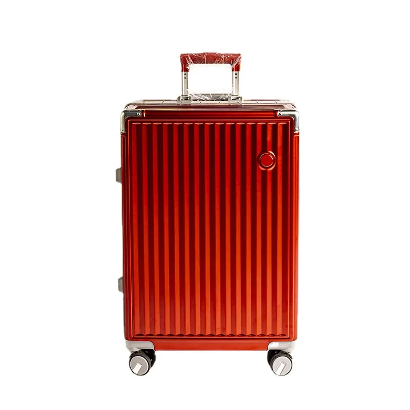 24-Inch Aluminum Frame Luggage Multi-Function Trolley Case Boarding Mute Tsa Lock Luggage Case