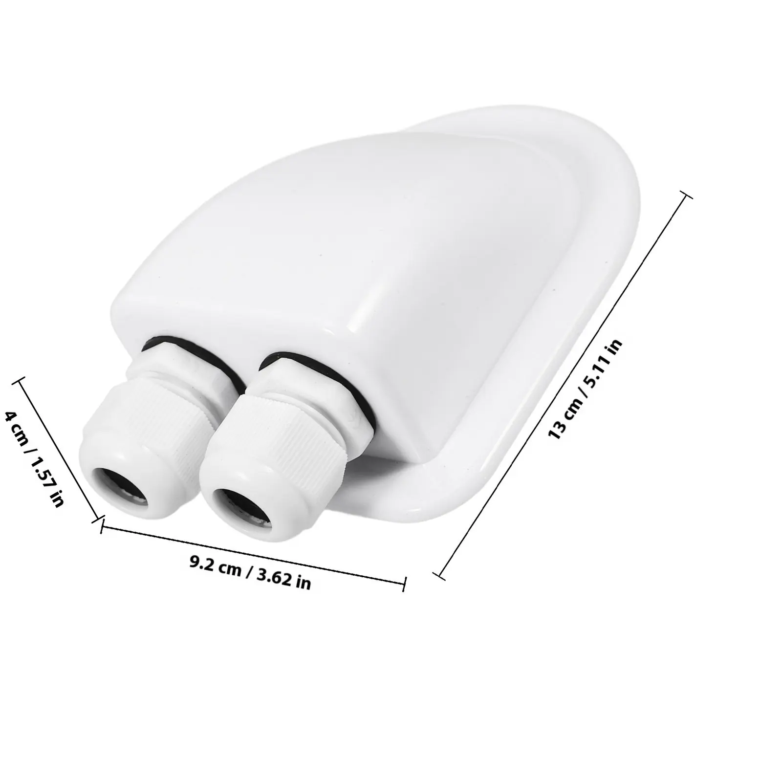 Solar Cable Entry Gland Dual Wire Entry Box Roof Connector for Rv Yacht Camper Solar Panel Wiring Junction Box