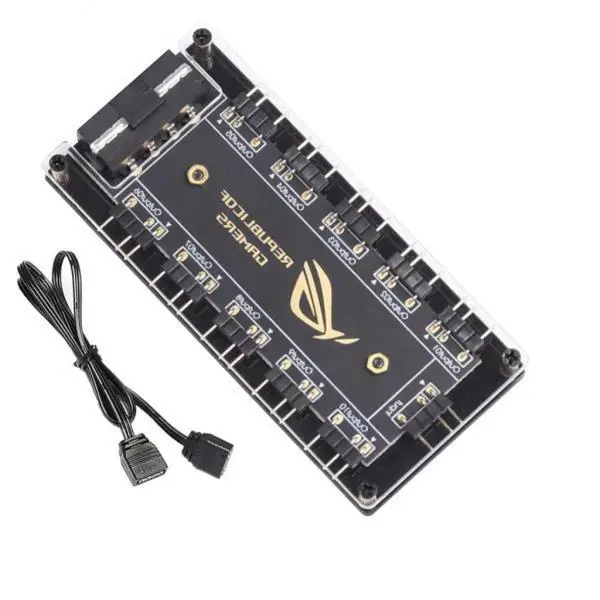 

10 Port Hub Power Extension Cable Adapter ARGB RGBW Splitter for PC Fan Controller and Lighting