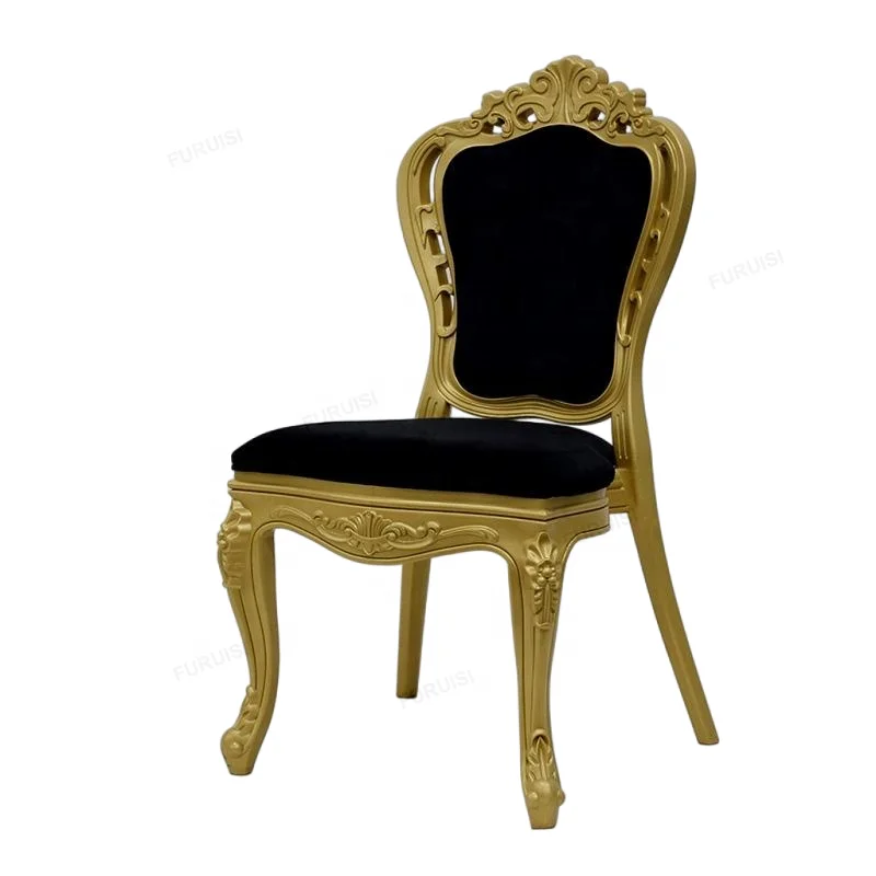 

*Luxury Event Gold Royal Wedding Chair Hotel Banquet Hall Resin Event Chairs