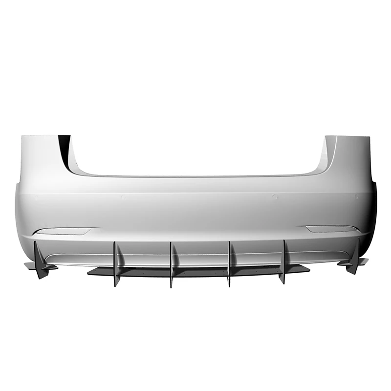 

Fit Tesla Model 3 2017--2022 Year Rear Diffuser Bumper Lips Spoiler Splitter Body Kit Accessories PE Plastic Black