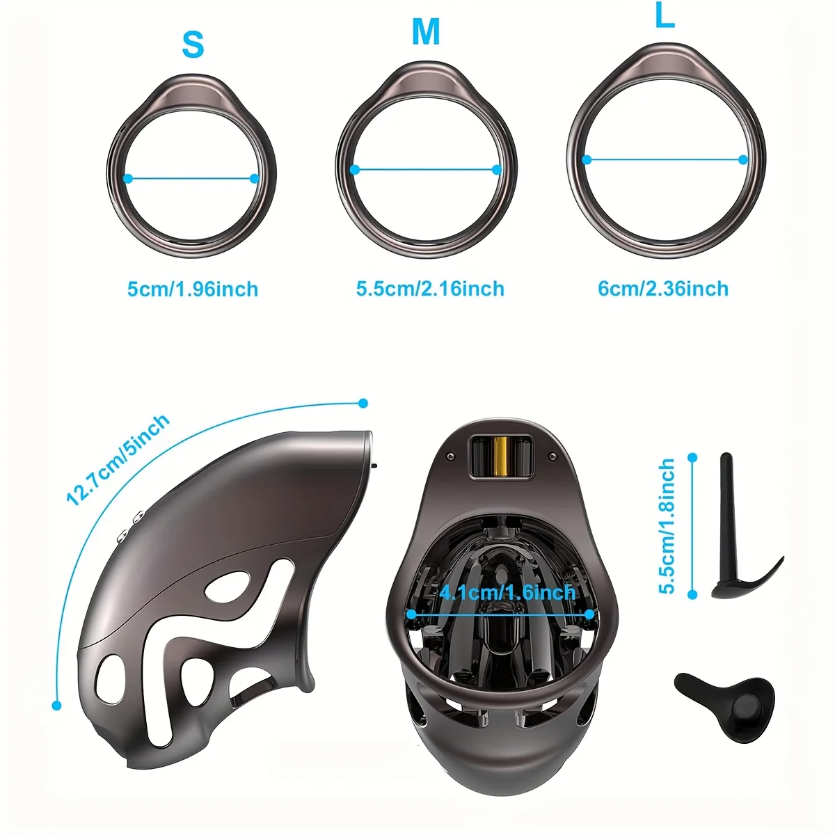 Electric Shock Male Chastity Cage Device Rooster Cage for Men Penis Lock Abstinence Bondage Chastity Lock Adult Erotic Sex Toys view 6