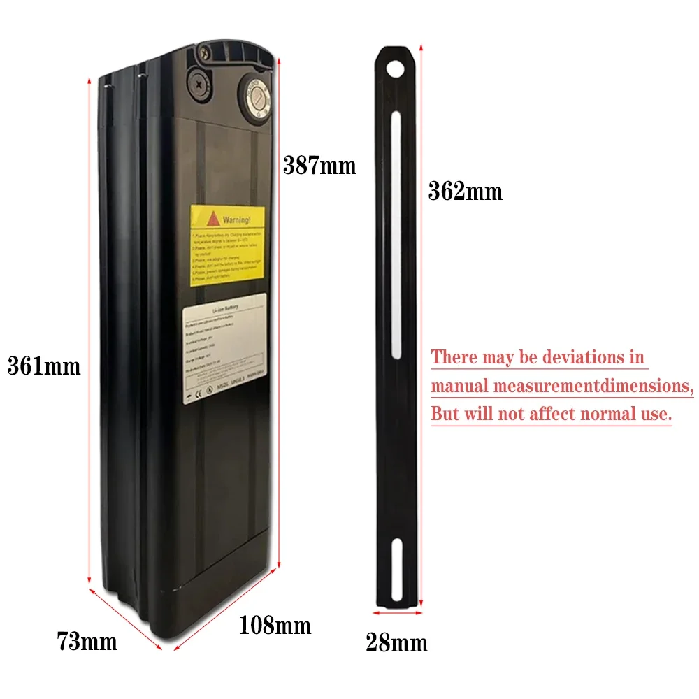 48V 30000mAh Lithium ion Battery Pack 18650 30Ah for Silver Fish Style ,with Aluminum Case Anti-theft Lock