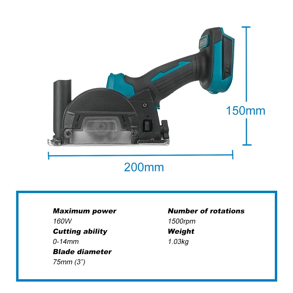 Imagem -02 - Kamolee-brushless Serra Circular Elétrica Ferramenta de Corte Versátil Compatível com Makita 18v Bateria 3