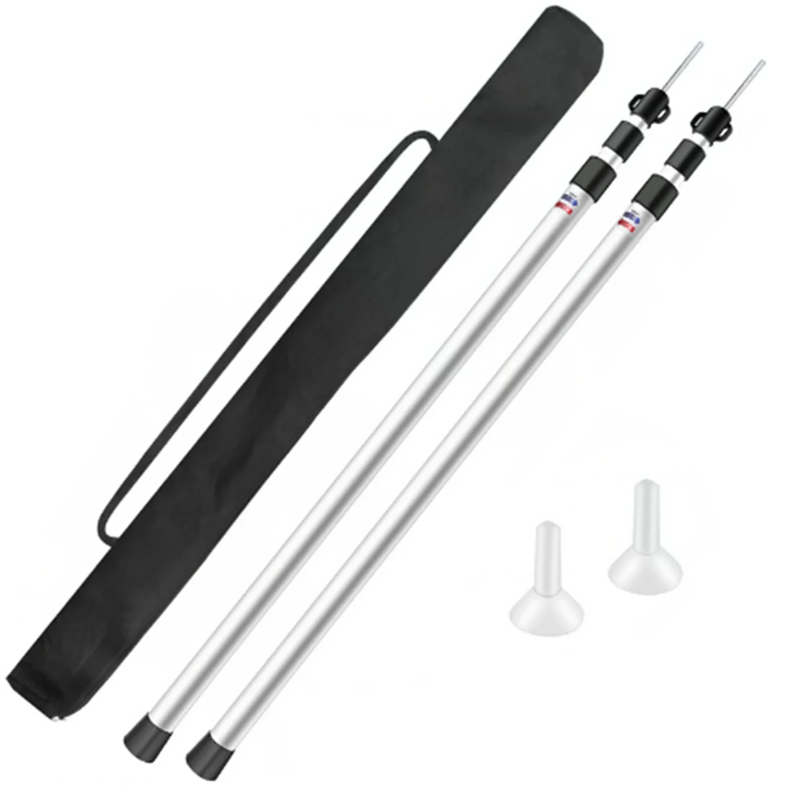 

For Telescopic Adjustable Tarp Poles for Camping Canopy Awning Shelter Strong Tolerance Wind Resistance, Portable