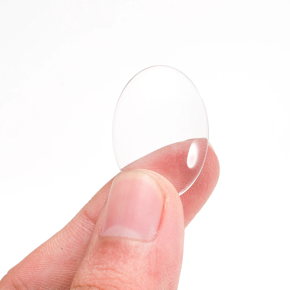 Oval Clear Glass Domes Flatback Cabochon 8x10mm-30x40mm Fit Blank Setting DIY Crafts Jewelry Accessories Supplies