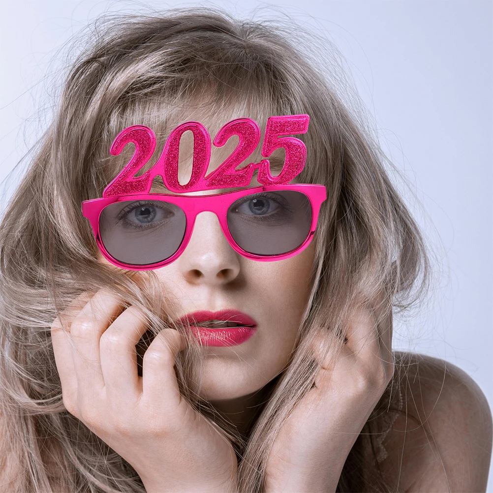 

2Pcs 2025 Numbers Glasses New Years Eve Party Photo Props Fun Party Supplies Eyewear New Years Glasses Funny Dancing Eyewear