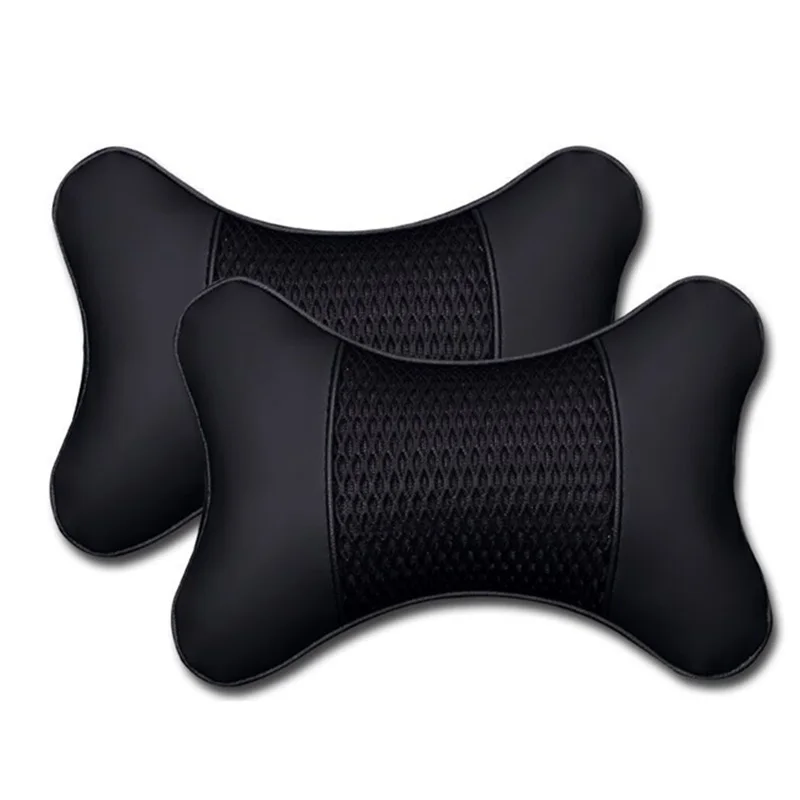 1x Car PU Leather Neck Pillow for Ford Focus 2 Fiesta Mondeo MK3 MK4 Transit Fusion Kuga Ranger Mustang Armrest Raptor Ecosport