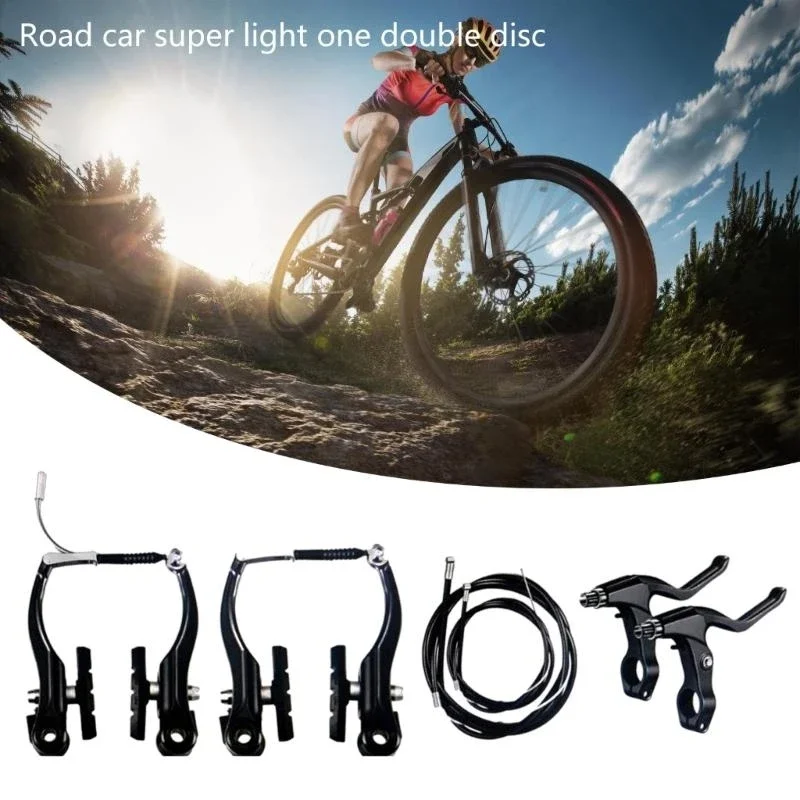 

Mountain Bike V Brake Front Rear Caliper Set Include Brakes Lever Calipers Bicycles Brake Set Easy Installation 69HD