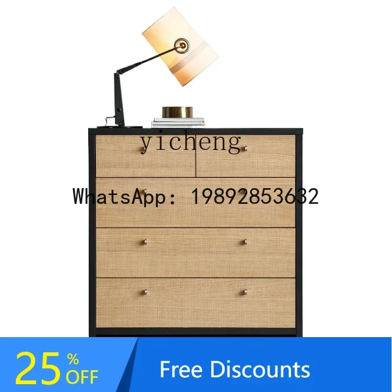 

Assorted Black Solid Wood Nordic Minimalist Retro Affordable Luxury Minimalist Storage Side Cabinet