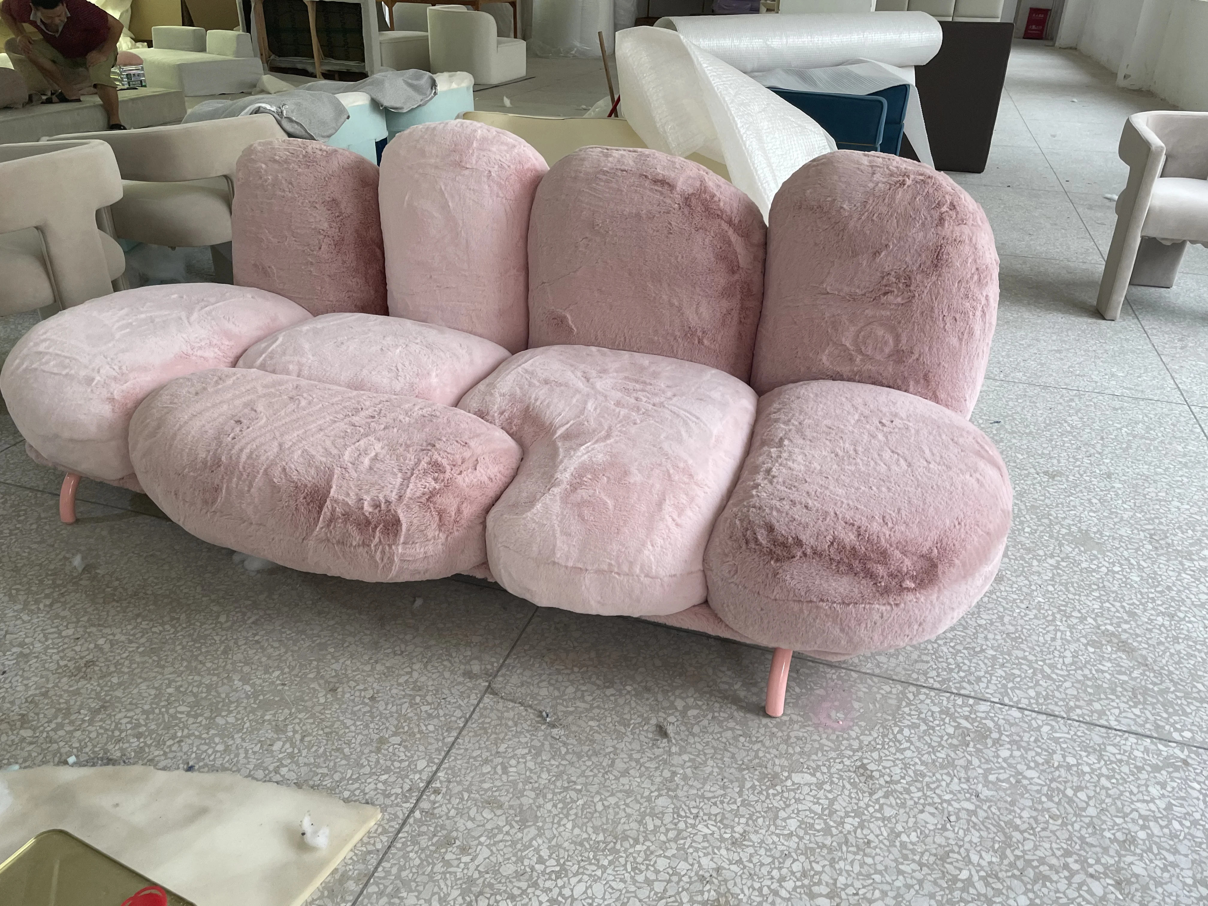 FURNITURE New creative modern designer plush fabric fashion living room sofa for living room