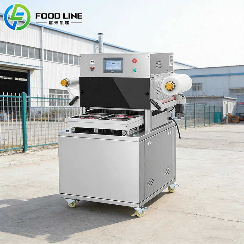 MAP Food Sealing Machine Automatic Modified Atmosphere Packaging Equipment for Retail, Factory and Warehouse Use