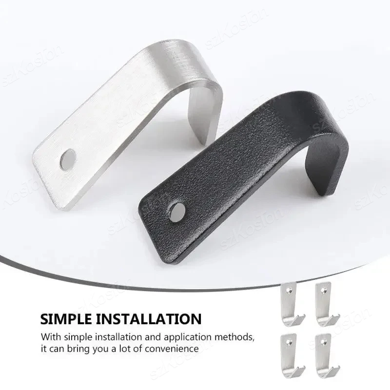 10-20Pcs J-Shaped Single Hole Coat Hook Metal Clothes Rack Bathroom Stainless Steel Rust-proof Hooks Home Supplies Ceiling Wall