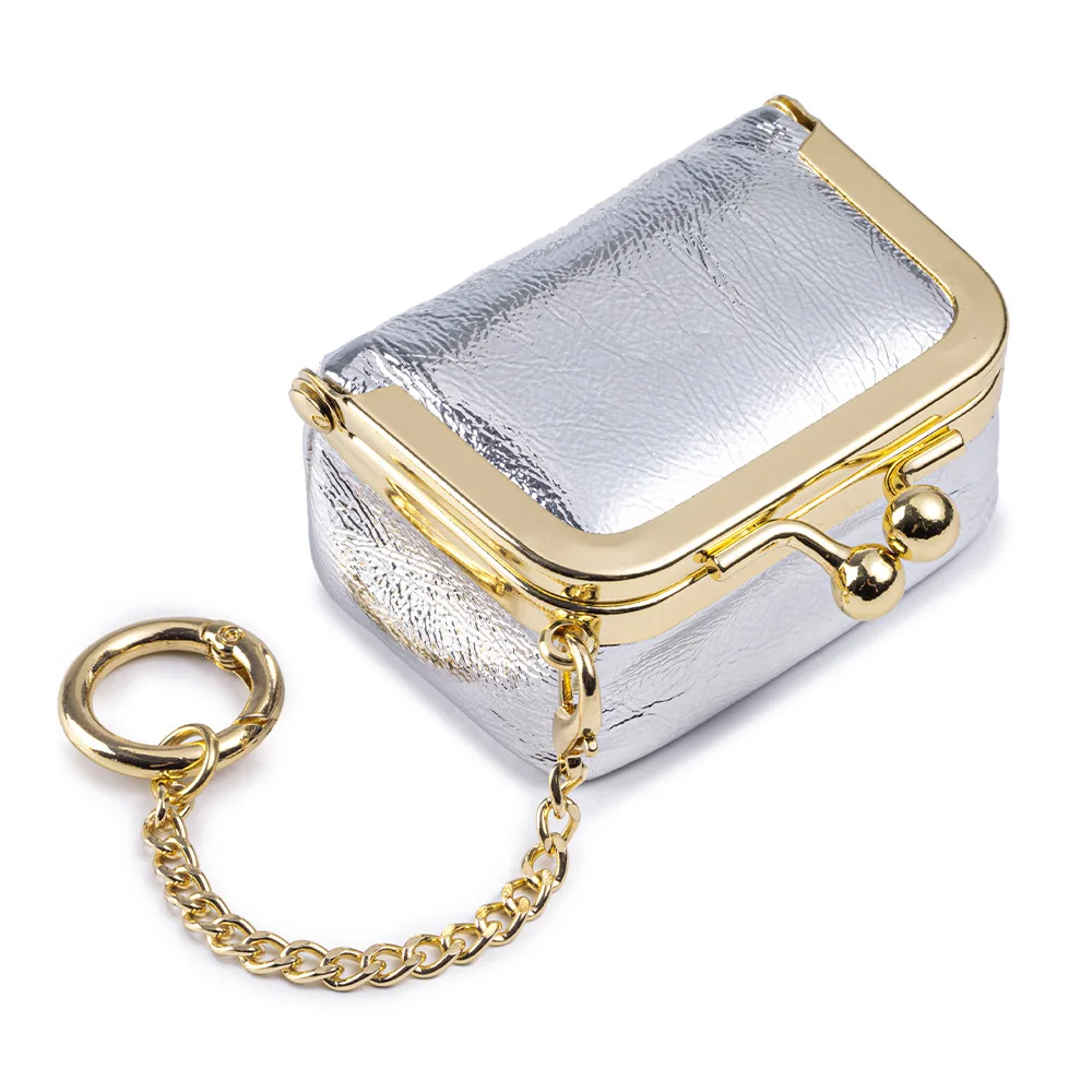 

New Genuine Leather Jewelry Case for Women Kiss Lock Wallet Coin Purse Coin Organizer Cute Purse Women Change Pouch Clasp Wallet