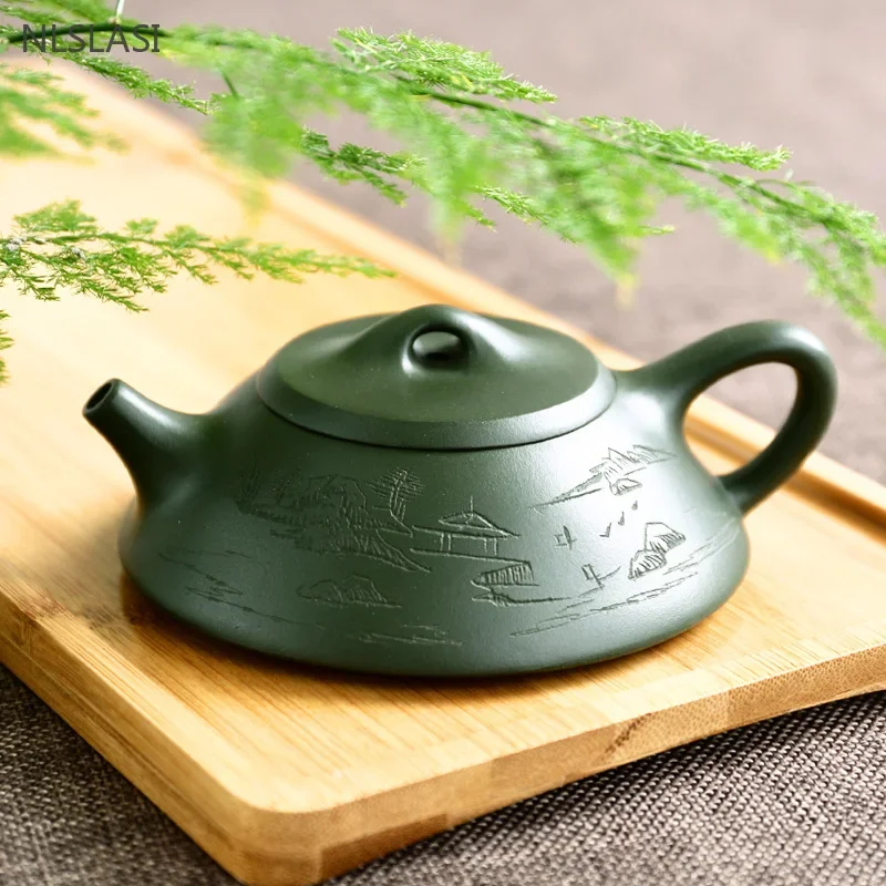 

Yixing Tea Pot Purple Clay Filter Stone Scoop Teapot Beauty Kettle Raw Ore Handmade Boutique Tea Set Customized Authentic 110ml