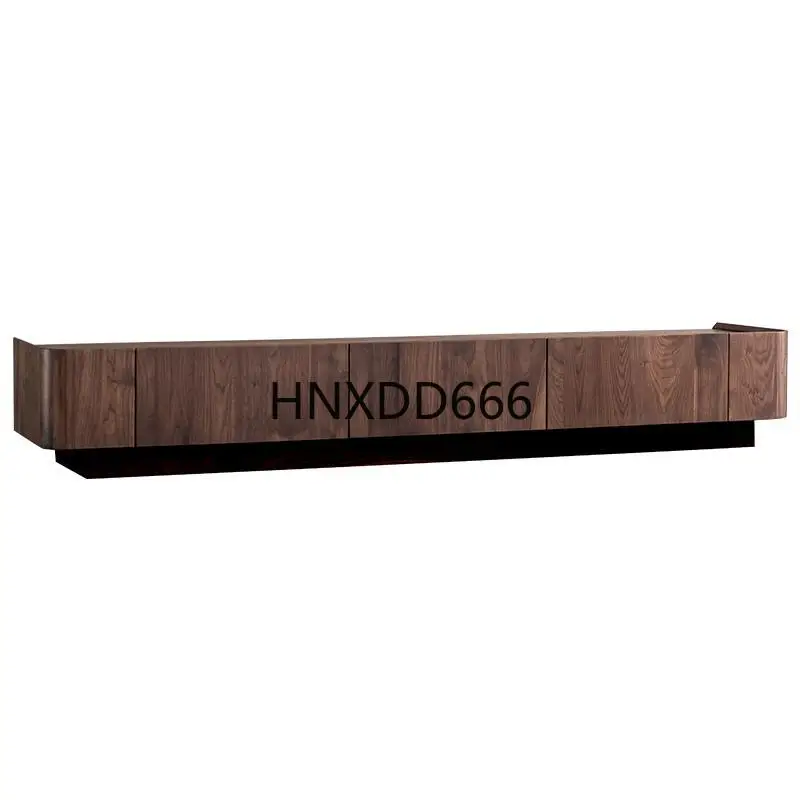 

Black walnut TV cabinet simple drawer cabinet
