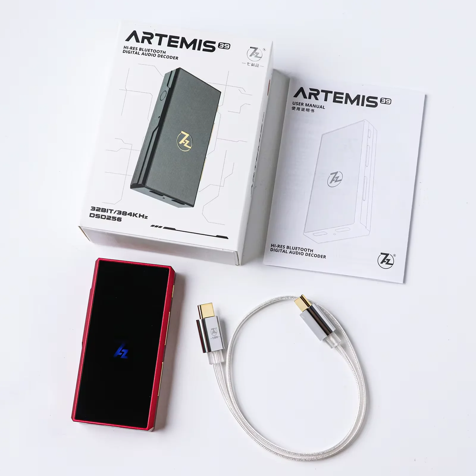 7HZ Artemis39 HI-RES Bluetooth Digital Audio Decoder ES9039Q2M DAC Built-in Microphone Support 384KHz/32bit DSD256