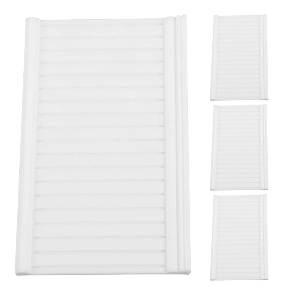 

Набор из 4 миниатюрных декоративных элементов: элегантные настенные молдинги, плинтусы, напольные панели, аксессуары для кукольного домика, интерьерные декоративные элементы (3 вида)