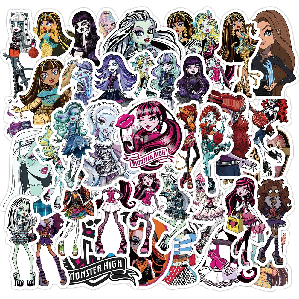 10/30/50PCS Monster High School Stickers Anime Graffiti Decals DIY Suitcase Notebook Suitcase Laptop Phone Cartoon Sticker Toys