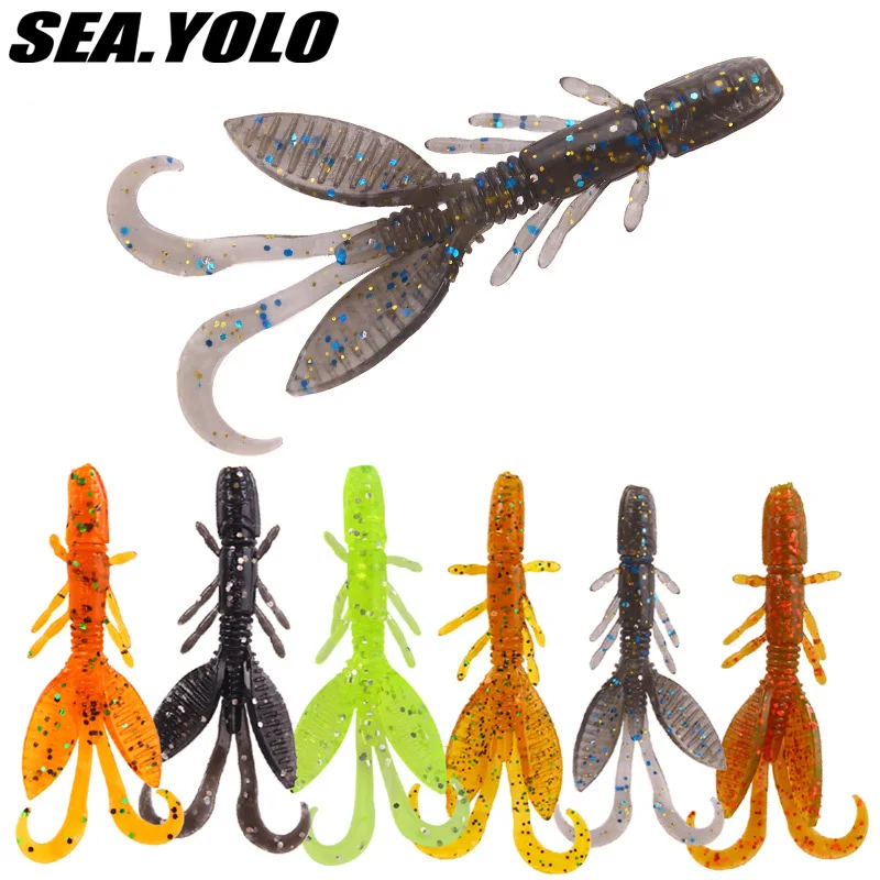 

SEA YOLO Larva, силиконовая мягкая приманка, 5,5 см, червь с рыбным запахом, искусственная приманка для окуня, карпа, пресноводной, соленой воды, окуня, щуки