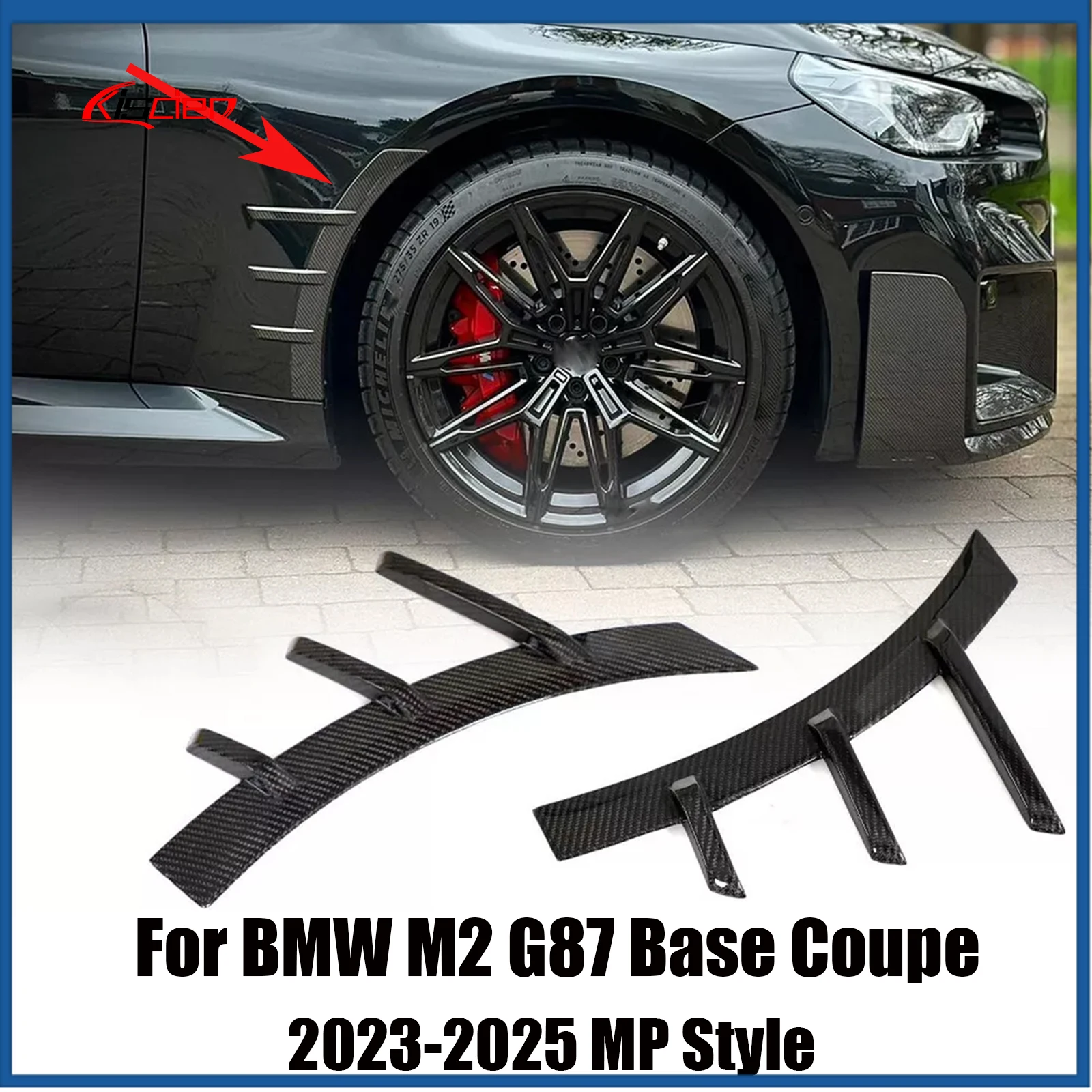 

4 Pieces Side Spats Canards Car Front&Rear Bumper For BMW M2 G87 Base Coupe 2023-2025 MP Style Side Fender Trim Cover Tuning