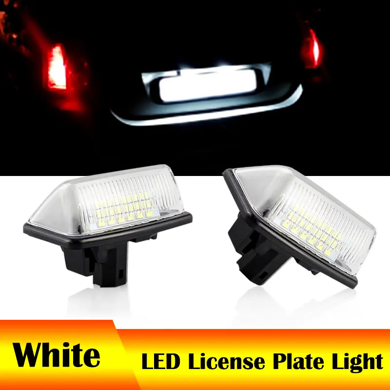 2Pcs LED License Plate Light For Corolla E11 1997-2001 Crown S180 2003-2008 Number Plate Lamps For Toyota Starlet EP91 1996-1999