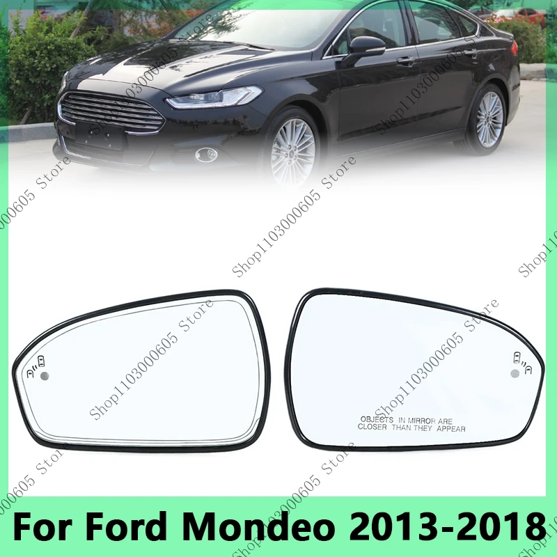 For Ford Mondeo 2013-2018 US Version Car Rearview Mirror Accessories Exterior Rearview Mirror Lens With Heated Blind Spot