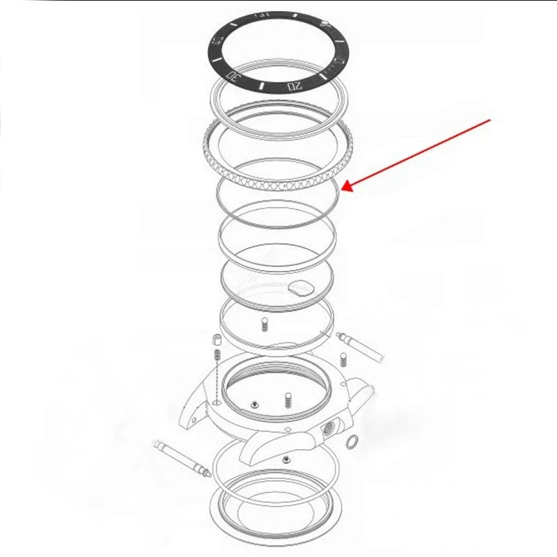 116610 Bezel Gasket Rubber Ring Waterproof Washer Submariner Water Ghost GMT Mechanical Alternate Parts For SUB 40 41 Case