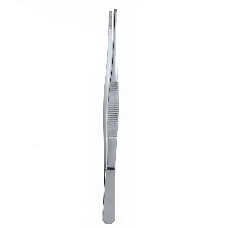 Stainless Steel 430/304 Anti-iodine Medical Tweezers Long Straight Forceps 12.5cm-30cm Straight Head Elbow Thicken Medical Tools