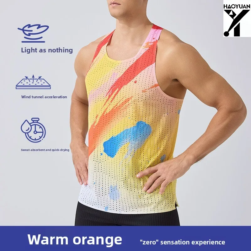 Men's Sports Vest Lightweight Outdoor Running Track and Field Marathon Cycling Camping Travel Training Men's Sleeveless T-shirt