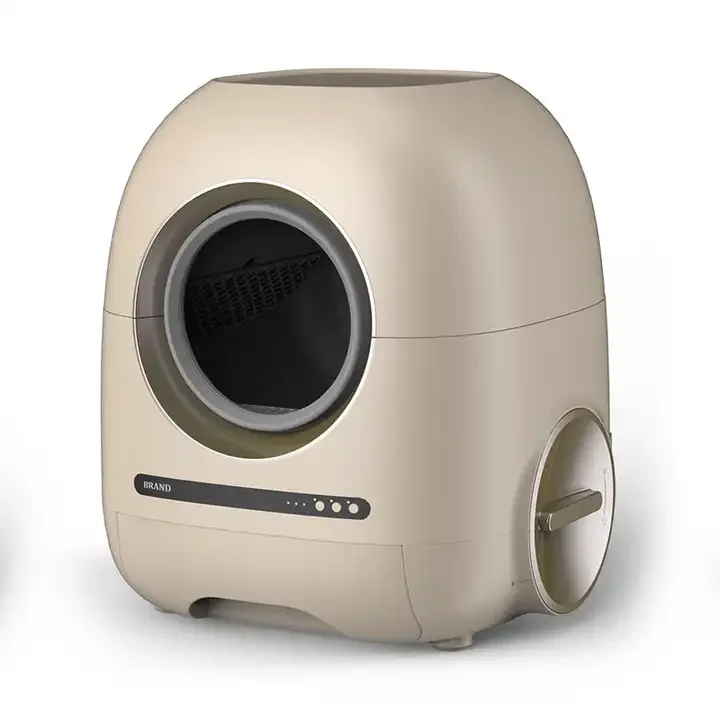 2024 new design self quick cleaning plastic closed smart automatic cat  box smart cat toilet