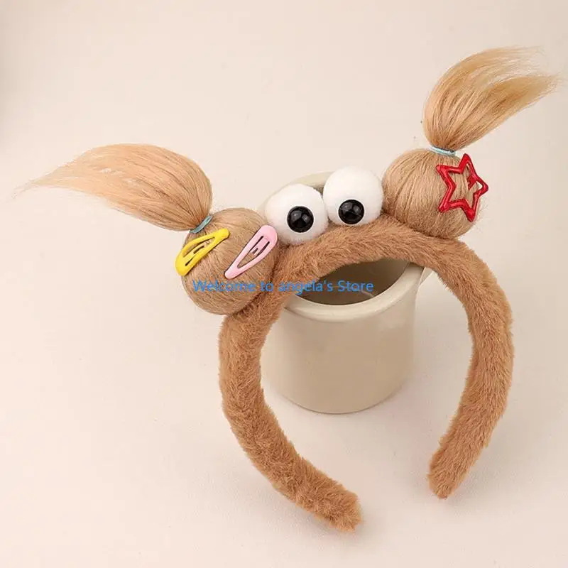 X4YC – cerceau cheveux coloré amusant pour filles, accessoires coiffure en fourrure accrocheurs