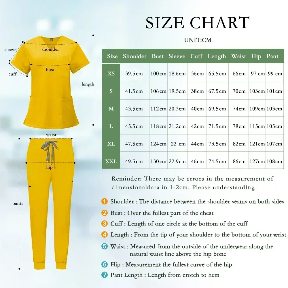 Hot Selling Medical Nursing Scrub Sets Unisex Doctor Nurse Uniform Scrub Top Jogger Set Women Men Laboratory Veterinary WorkWear