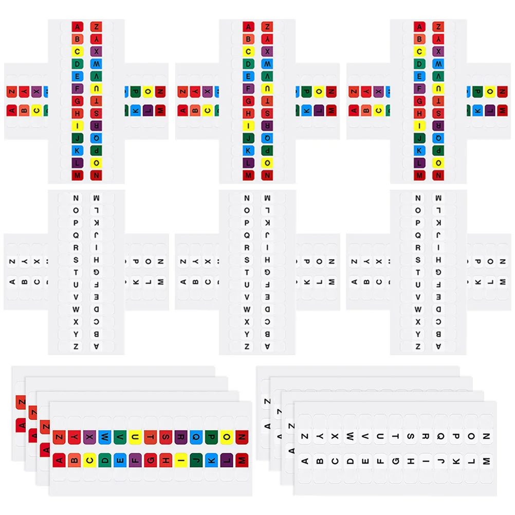 

20 Sheets of Colored Alphabet Tabs Small Sticky Tabs Notepad Page Markers Alphabet File Guides Tabs