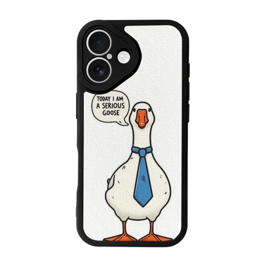 Phone Case For iPhone 16 Pro Max Silicone Skin Case Today I Am A Serious Goose