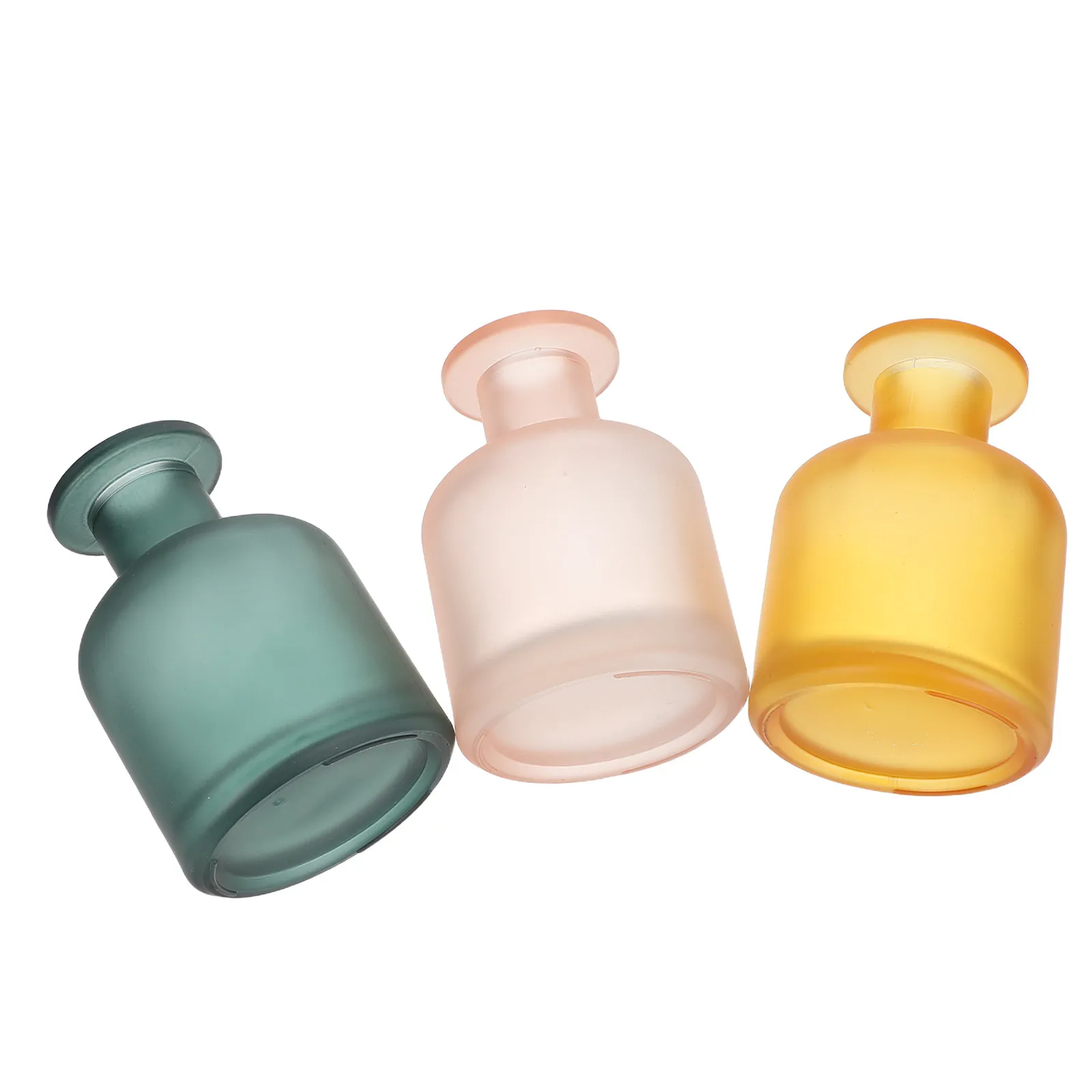 

3Pcs Refillable Glass Aromatherapy Reed Diffuser Bottles 130Ml Empty Essential Oil Diffuser Jars for Home Office Car