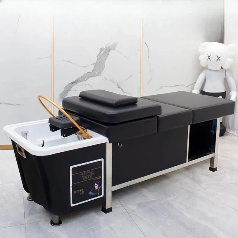 Comfortable Beauty Salon Recliner Hairdressing Shampoo Chairs Unique Trendy Basin Professional Washing Leather Massage Furniture