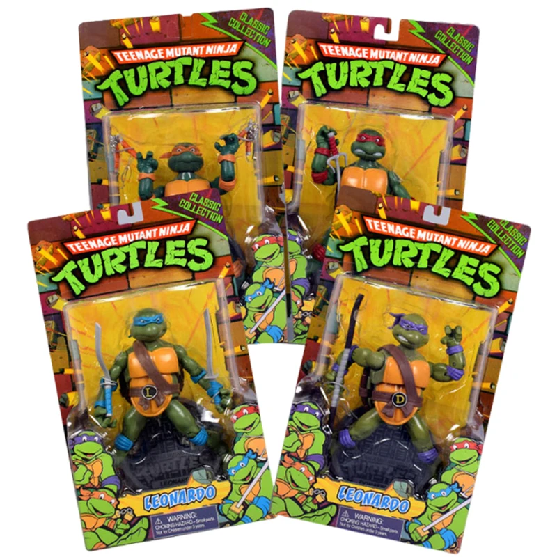 

4pcs Teenage Mutant Ninja Turtle Action Figure Anime TMNT Figuras Toys Manga Figurine PVC Collection Model Doll Gift for Kids