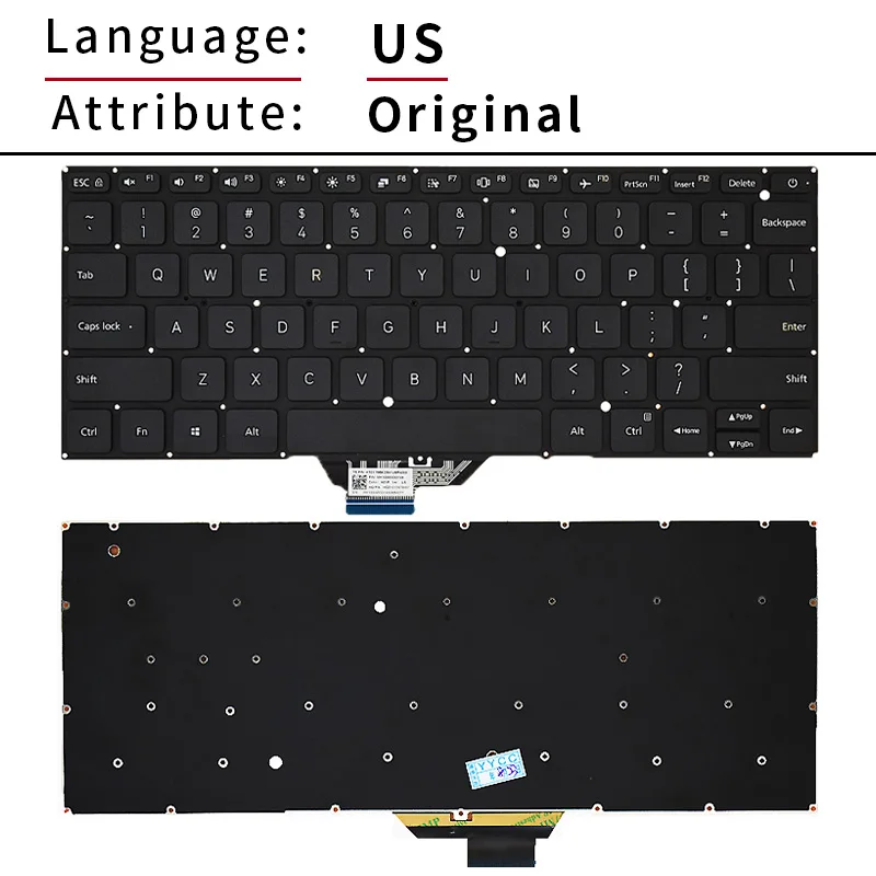 Teclado Original para ordenador portátil, retroiluminación para Xiaomi Mi RedmiBook, XMA1901, XMG1902, XMA2007, XMA2009, XMA2002, XMA2012-DJ, AN AJ