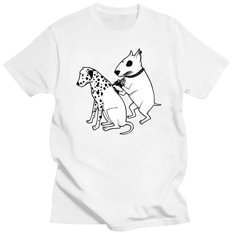 Printed T-shirt crew neck short sleeve casual T-shirt DALMATIAN DOG TATTOO FUNNY BULL TERRIER Summer Fashion T-Shirt