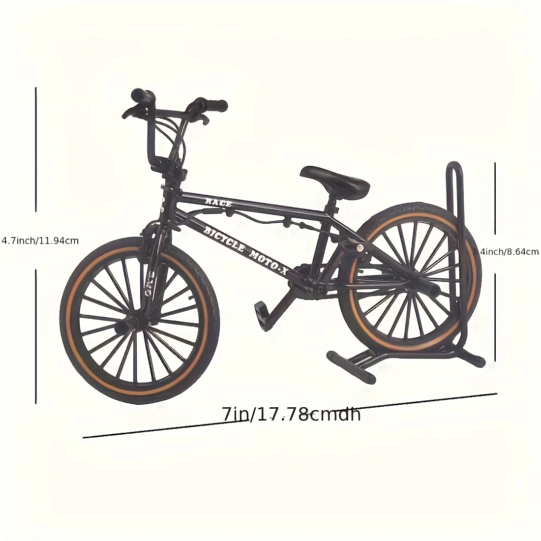 Premium 1/8 scale mini BMX finger bike - cast aluminum alloy, collectible toy for enthusiasts - three colors available